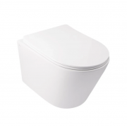 Унітаз підвісний Qtap Swan безобідковий Ultra Quiet з сидінням Soft-close QT16335179W Унітаз підвісний Qtap Swan безобідковий Ultra Quiet з сидінням Soft-close QT16335179W